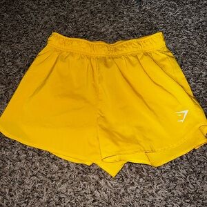 Yellow Gymshark Shorts